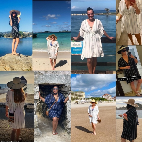 NWT Swimsuit Cover Ups for Women V-Neck Oversized Beach Bikini Cover Ups  SIZE M - Picture 16 of 16